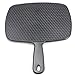 SODIAL(R)Hand Held Hair dressing Salon Barbers Hairdressers Paddle Mirror Tool with Handle Black Make Up Hairdressing