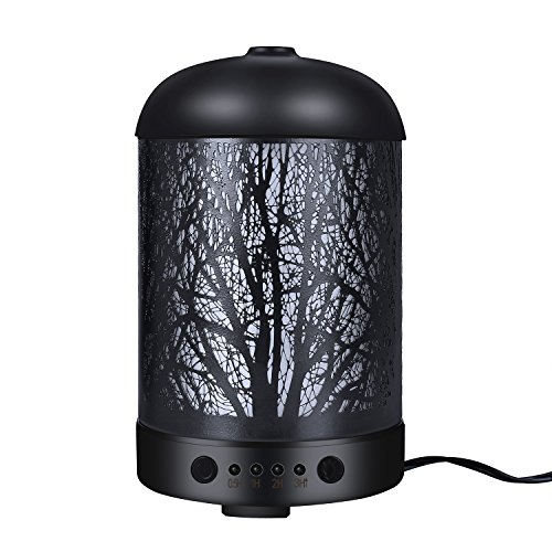 COOSA Luftbefeuchter 100ml Standard tragbare aroma diffuser, ätherisches Öl Diffusor Luftbefeuchter für Aromatherapie mit 7 LED-Licht für Haus und Büro - 9