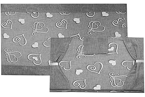 Russo Tessuti Coordinato COPRIFORNO Cuori Love COPRIFORNELLO 5 FUOCHI Arredo Casa Cucina Paris-Grigio-Forno+fornello