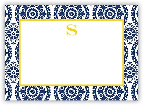 Boatman Geller AZFLAT15-SI-W-L "Letter L" Suzani Single Initial Flat Notes