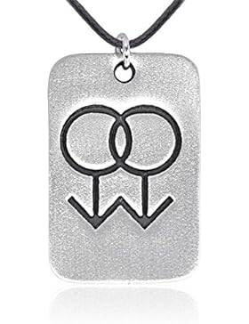 Llords Schmuck LGBT Schwule Gay Pride Anhänger Dog Tag Halskette, feinster Zinn Metall Modeschmuck