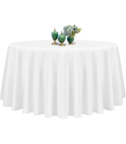 Showgeous 4 Stück Weiße Tischdecken – 153x260 Cm, Rechteckig, Waschbar Aus Polyester