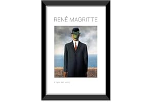 LABORATORIO 102 Quadro René Magritte Il Figlio Dell’Uomo (20x30 cm) Arte Contemporanea - Stampa Fotografica da Parete con Cornice inclusa - Poster Moderno Pronto da Appendere