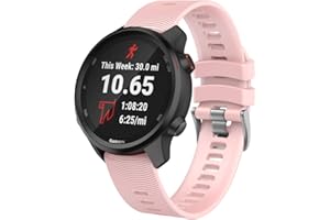 ISABAKE Elastyczny silikonowy zamiennik paska do smartwatcha Garmin Venu Sq GPS Forerunner 245/245, Fenix 6s 20 mm, wygodny pasek do Vivoactive 3 Music/HR Forerunner 645 Music