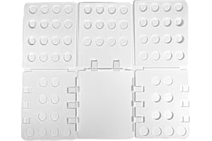 INTIRILIFE Faltbrett Kleiderfalthilfe in Weiß - 67.5 x 58 cm - Wäschefalter für schnelles Zusammenlegen von Kleidung Klamotten Hemden T-Shirts Pullover