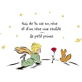Autocollant Mural Le Petit Prince - Citation "On Ne Voit Bien Qu'avec Le Coeur"