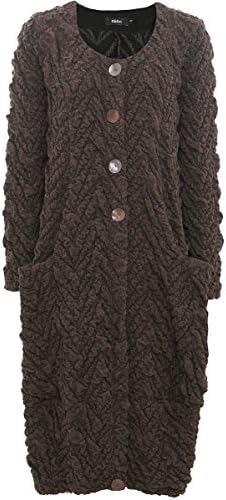 Ralston Women's Wool Textured Knit Coat M Clay