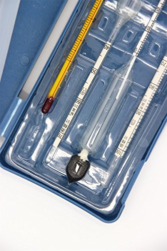 Latinaric 4pcs Alkohol Hydrometer Meter Vinometer Tester Messen 0 Bis 100 Thermometer Alkoholometer Messwerkzeuge mit Messglas - 9