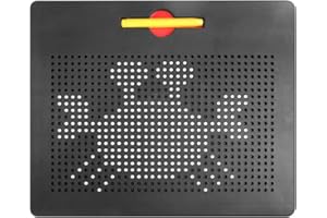 HONPHIER Kids Magnetic Drawing Tablet Magnetic Steel Balls Board Doodle Scribble Sketch Pad Magnet Writing Pads Preschool STEM Education Toys for Children (Large, Black)