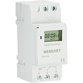Wengart Digital Timer Pro 16A, Weekly Programmable Time Switch, DIN Rail, Voltage Free Output (Dry Contact), Backup Battery,