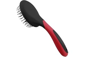 Samuliy Pettine per criniera per, spazzola per criniera e coda, spazzola per la toelettatura del cavallo con manico umanizzato, spazzola per massaggio per animali domestici, spazzola per