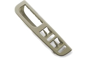 Swsdee Garniture de Poignée de Porte Avant Gauche, Poignée de Porte Côté Conducteur Intérieure Compatible avec Jetta Bora Golf 4 Mk4, Panneau D'accoudoir de Commutateur de Fenêtre (beige)