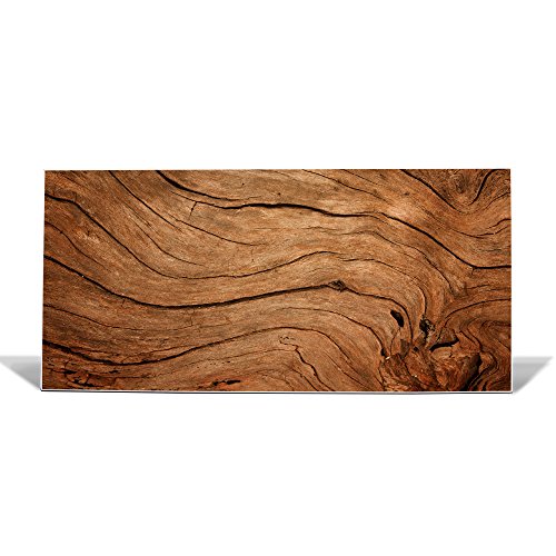 banjado - Pinnwand Magnettafel weiß 78cm x 37cm quer mit Motiv Trockenes Holz