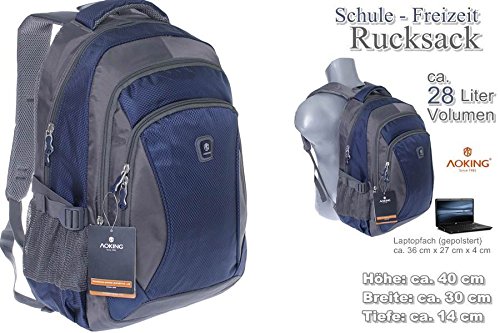 Rucksack, Schulrucksack, Sporttasche, Freizeitrucksack, City Rucksack, Arbeit, Sport, Schule, Uni, Freizeit - 2