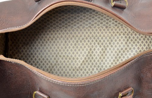 Gusti Leder nature „Robin“ Reisetasche Handgepäck Sporttasche Wochenendtrip Tasche Umhängetasche Ledertasche Freizeittasche Groß Stylisch Lederreisetasche Henkel Damen Herren Vintage Retro Style V26 - 3