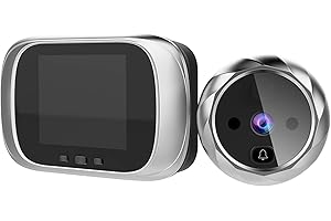 Splenssy Cyfrowy wizjer do drzwi LCD 2,8", wizjer, kamera do drzwi, zestaw dzwonka do drzwi, cyfrowy monitoring drzwi z noktowizorem, nagrywanie zdjęć, wbudowana pamięć, szeroki kąt widzenia