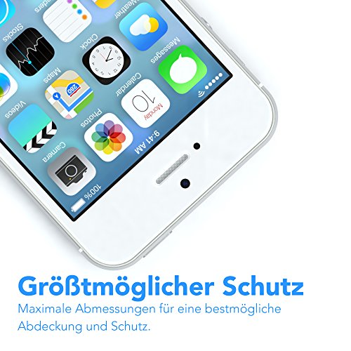 Apple iPhone 5 / 5S / SE SilikonhÃ¼lle & Panzerglas (9H) Schutz Set I von EAZY CASE I, Displayschutzglas, Panzerglas, SchutzhÃ¼lle ultra dÃ¼nn, TPU/Silikon HÃ¼lle, Backcover, transparent/kristallklar