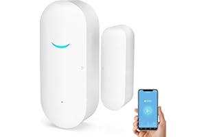 SENCKIT Tuya Smart Alarm Sensori WiFi per porte e finestre, con notifica gratuita APP Control Sistema di allarme di sicurezza domestica,nessun hub richiesto,compatibile con Alexa,Google Home (confezione da1)