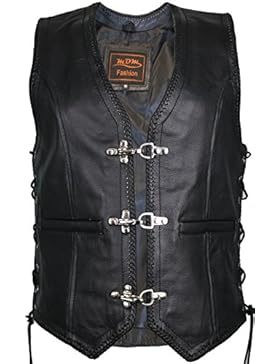 Damen Lederweste, Bikerweste, Motorradlederweste, Clubweste, Chopperweste, Rocker Weste, KUTTE, Vest, Leather...