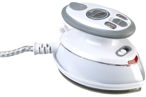 Sichler Haushaltsgeräte ångresejärn 110/230 V, 40 ml tank, 3 nivåer, vit
