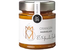 DELIGREECE - Orangen Marmelade 85% | Marmelade aus 85% frischen Orangen aus Griechenland. Marmelade ohne künstliche Zusatzstoffe, perfekt als Brotaufstrich und für Desserts | 180g