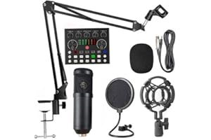 TOPofly Kit de Microphone à condensateur BM800 Kit V8 Connexion Sound Microphone Condenseur Set pour Le Streaming