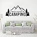 Produktbild Car Window Decal Camping Lover Wall Sticker I Would Rather Be Camping Quote Vinyl Wall Mural Mountain and Trees Stickers Gray 92x42cm