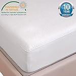 HYSENM Protège Matelas Alèse Flanelle 100% Imperméable Ultra Doux Respirant Forme Drap Housse Silencieux Résistant aux Lavages Anti-acariens Antibactérien blanc 120x190/200