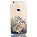 Price comparison product image Iphone 5s Case,iPhone SE Case, iPhone SE Case for girls, AAABest TPU Silicone Gel Soft Bumper Clear Case Cover for Iphone SE/5/5S-Mountain peak