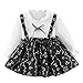 Produktbild Ears Toddler Kids Baby Girls Elegant Langarm Prinzessin Kleider Kleinkind Kinder Baby Mädchen Langarm Blumendruck Kleidung Party Formale Casual Outfits Ruffles Dress Slim Clothes (100, Grau)