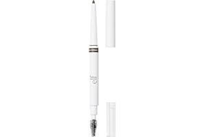 e.l.f. Instant Lift Waterproof Brow Pencil, matita per sopracciglia a lunga tenuta, per modellare e definire le sopracciglia, prodotto vegano e non testato sugli animali, Deep Brown