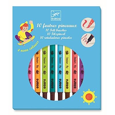 Djeco 10 feutres pinceaux - pop