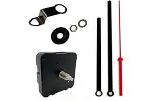 DANS CLOCK SHOP Mécanisme d’horloge à quartz inversé avec longues aiguilles Lot de 5 Noir