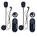 Produktbild Asvert Motorrad Helm Bluetooth Headsets Wireless Intercom Kopfhörer mit Mikrofon für Motorrad Roller Ski Communication, Range-800M (T-COM VB, Dual)
