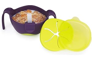 b.box Miska dla malucha 3 w 1 | zawiera słomkę, pokrywkę i wkład do przekąsek bez rozlania, nadaje się do mycia w zmywarce i kuchence mikrofalowej, nie zawiera BPA, dla dzieci od 6 miesięcy (passion