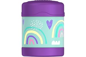 THERMOS FUNTAINER STAINLESS STEEL KIDS RAINBOWS JAR 290ML, F30024RA, INSULATED FOOD JAR, LUNCH BOX, STORAGE CONTAINER, THERMAL FLASK FOR TRAVEL