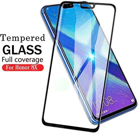 Jump Start Honor 8X Tempered Glass 5D Full Coverage HD Clear Bubble Free Screen Protector for Honor 8X (Black)