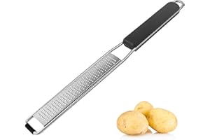 ANMEISH Cheese Grater,Grater Tool for Grating Fine Parmesan Cheese, Lemon, Gingers, Garlic,Chocolate, Vegetables,Dishwasher Safe Razor-Sharp Stainless Steel Blade Hand Grater