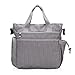 Veevan Stripe Nappy Diaper Bag Tote (Grey)