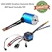 Price comparison product image 3650 5200KV Sensorless Brushless Motor Outrunner and 60A ESC Electronic Speed Controller Splashproof for 1:10 RC Racing Car Off-Road Truck Vehicle by Crazepony-UK