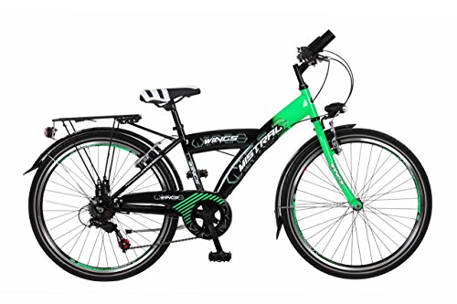 26 26" ZOLL City FAHRRAD Bike Rad KINDERFAHRRAD CITYFAHRRAD STVO MISTRAL GRÜN SCHWARZ