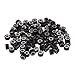 Beauty7 Silicone Micro Rings Beads - 500 Black/Brown/Dark Brown/Light Brown/ Blonde 5mm rings for I Tip Hair Extensions or Feather Hair Extensions (black 500pcs)