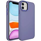 Zore Apple ile uyumlu iPhone 11 Kılıf Metal &Ccedil;er&ccedil;eve ve Buton Tasarımlı Silikon Zore Luna Kapak Lavendery Gray