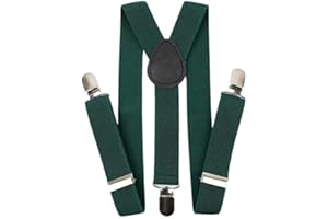 SE® Tirantes para Pantalones Hombre, 35mm de ancho, en 7 Colores Disponibles| Tirantes Hombre con 3 Clips Resistentes| Accesorio para Traje Fiesta Boda