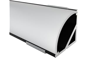 Alumino Profil aluminiowy LED, czarny, 200 cm, profil narożny, osłona z opalem, do taśm LED 16 mm, kompatybilny z Philips Hue, Spree