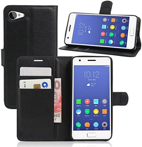 Apanphy ZUK Z2 Case [Leather Wallet Case] [Stand Cover] [Card Slots] [Note Holder] [Magnetic Closure] [Premium PU Leather] for ZUK Z2 Black