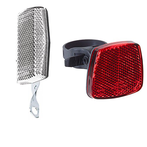 Busch & Müller Fahrrad Reflektor SET inkl Halter Front und Rück Strahler StVZO, ReflSet