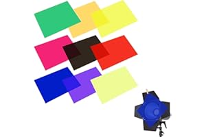 MIAYICAL Folie Hitzebeständig für Lampen 9 Colours Lampenfolie 29, 7 x 21cm Farbfolien Gel, Farbfilter A4, Farbige Farbfilm Folie, Folie Hitzebeständig für Lampen Farbige, Transparente Farbkorrektur