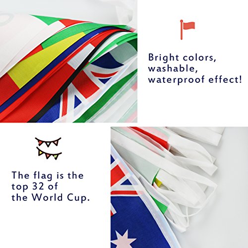 2018 Coupe du Monde de la Chaîne de Drapeau, Groupe de Match 32 Équipes Pays Soccer Décoration Bannières pour Party Bar Club Célébration
