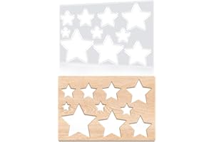 beinkmake 10 in 1 Star Router Template Acrylic Router Template for Woodworking Drawing Inlay Templates Charcuterie Board Decorative Templates 4.7x7 inch